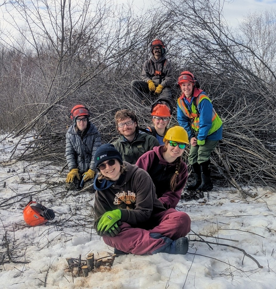 Photo: ACD staff controlling invasive buckthorn this past winter.